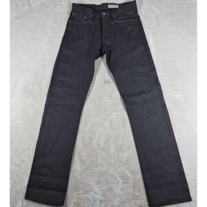 Gustin Grey X Black Stretch Jeans Men's 33x36 Gray Japanese Selvedge Straight
